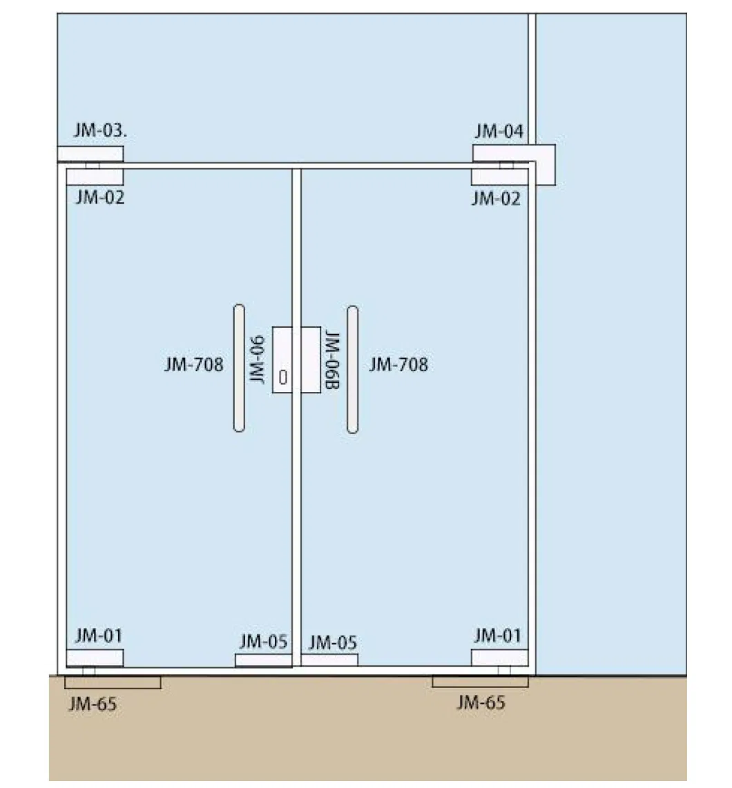 Stainless Steel Fitting Glass Door Fitting Panel Patch Fitting for Glass Doors