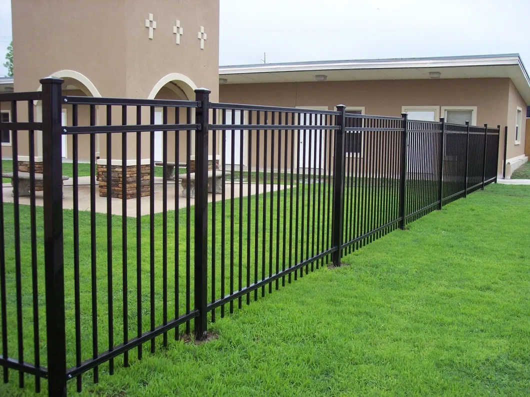 Galvanized Steel/Aluminum/Iron/Security Picket Fence/Gardon/Factory/Yard/House/Door/Boundary Panel Post Fence